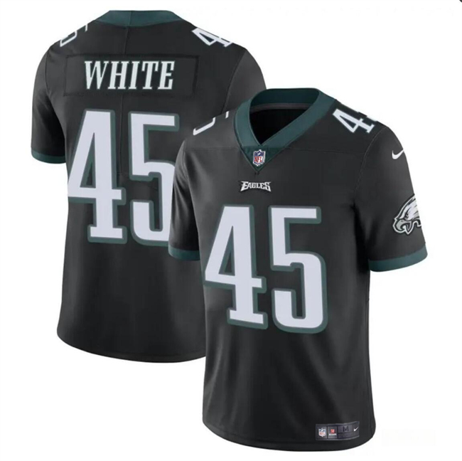 Men's Philadelphia Eagles #45 Devin White Black Vapor Untouchable Limited Stitched Football Jersey